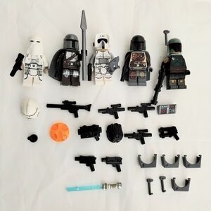 NEW Lego Star Wars Mini Figures The Mandalorian Boba Fett with Snowtroopers